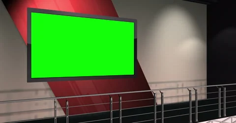 4K HD Virtual TV Studio Set Stock Footage 45840546