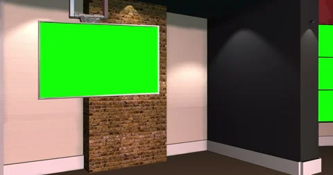 4K HD Virtual TV Studio Set Stock Footage 45862314
