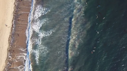 4K HD Waves Pacific Beach, Mission Beach in San Diego, CA Video stock 95726142