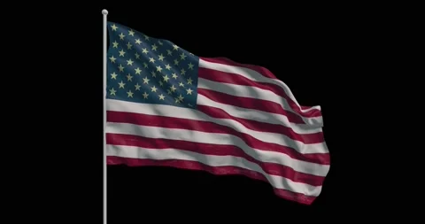 4K / HD Wavy Hyper Detailed US United States of America Flag Loop Stock Footage 138397891