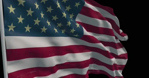 4K / HD Wavy Hyper Detailed US United States of America Flag Loop Stock Footage 138397893