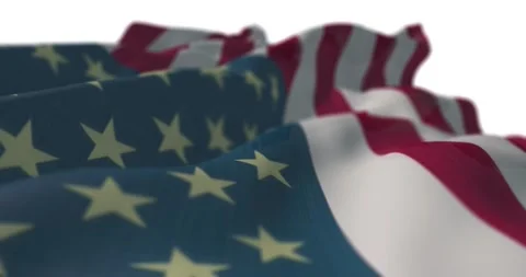 4K / HD Wavy Hyper Detailed US United States of America Flag Loop Stock Footage 138406189