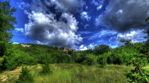 4k. HDR Time Lapse. Mangoup Beauty In The Clouds Stock Footage 26861630