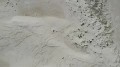 4K - HDR | Top down | 2 People Standing | Beach / Dune 스톡 동영상 207706243