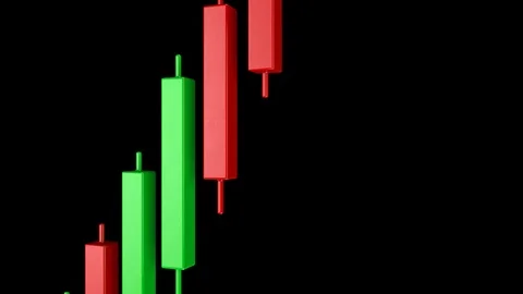 4K Head and Shoulders Chart Pattern with Matte 2 Stock Footage 106806873