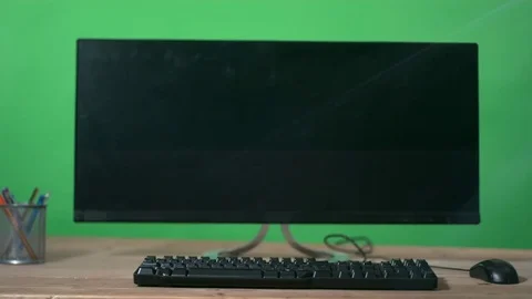4K Headphones thrown at computer in a rage, shot in super slow motion Video stock 77011539