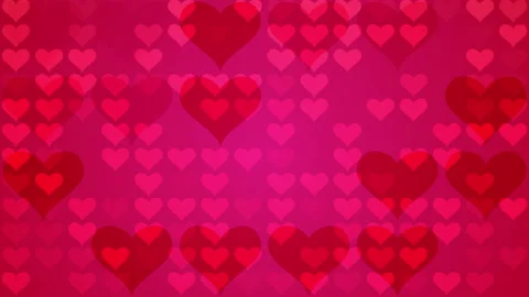 4k Hearts Patterns. Romantic Background Stock Footage 164457942