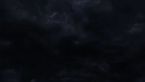 4K Heavy Cloud to Cloud Lightning Storm Atmospheric Layer on Black Background Stock Footage 340596552
