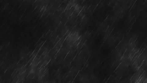4k heavy rain drop falling loop animation on black screen fog thunderstorm. Stock-Footage 298147353
