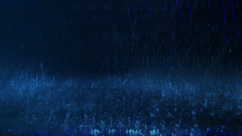 4k Heavy Rainfalls Falling on dark green background, Rain and lightning at night 스톡 동영상 201773162