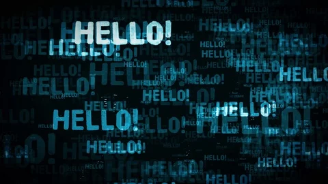 4k Hello Message Background Loop | Stock Video | Pond5