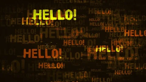 4k Hello Message Background Loop Stock Footage 101290958