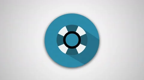 4K -  Help icon symbol round logo Video stock 61435018