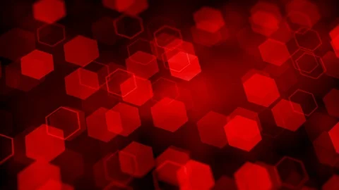 4K Hexagon Background, Red Dark, Loop Stock Footage 107520341