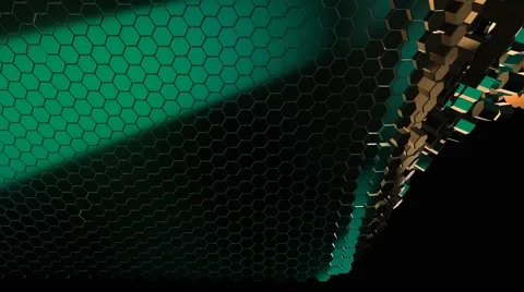 4K HEXAGON GOLDEN BACKGROUND  Stock-Footage 63299742
