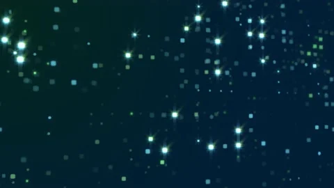 4K Hi-Tech Neon Blue and Green Shiny Dot Particles Stock Footage 160551982