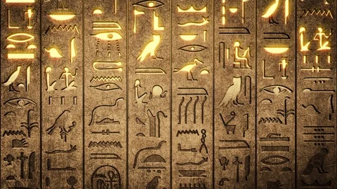 4K Hieroglyphics on Ancient Egyptian Sto... | Stock Video | Pond5
