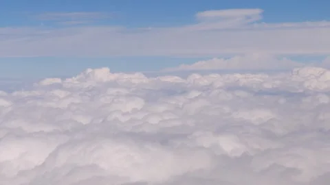 4K High Altitude Atmospheric Cloud Canopy Stratocumulus And Blue Sky Stock Footage 334455995