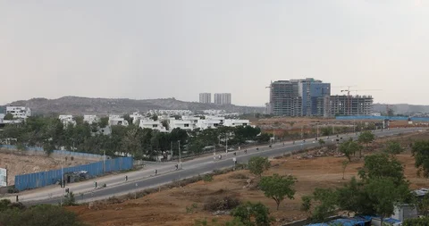 4K-High-angle-view-Hyderabad City Stock Footage 106669326