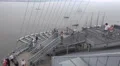 4k High angle view people on sightseeing platform Bremerhaven harbor 4k or 4k+ Resolution