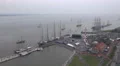 4k High angle zoom in russian tall ship Kruzenshtern in Bremerhaven harbor 4k or 4k+ Resolution