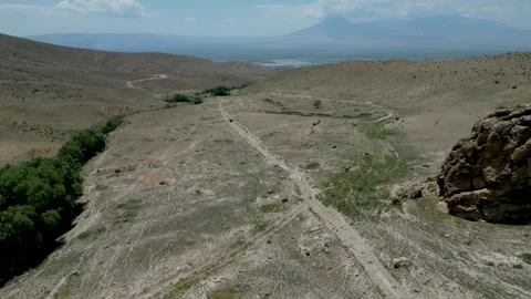 4k High definition drone video of the beautiful Araks valley Armenia