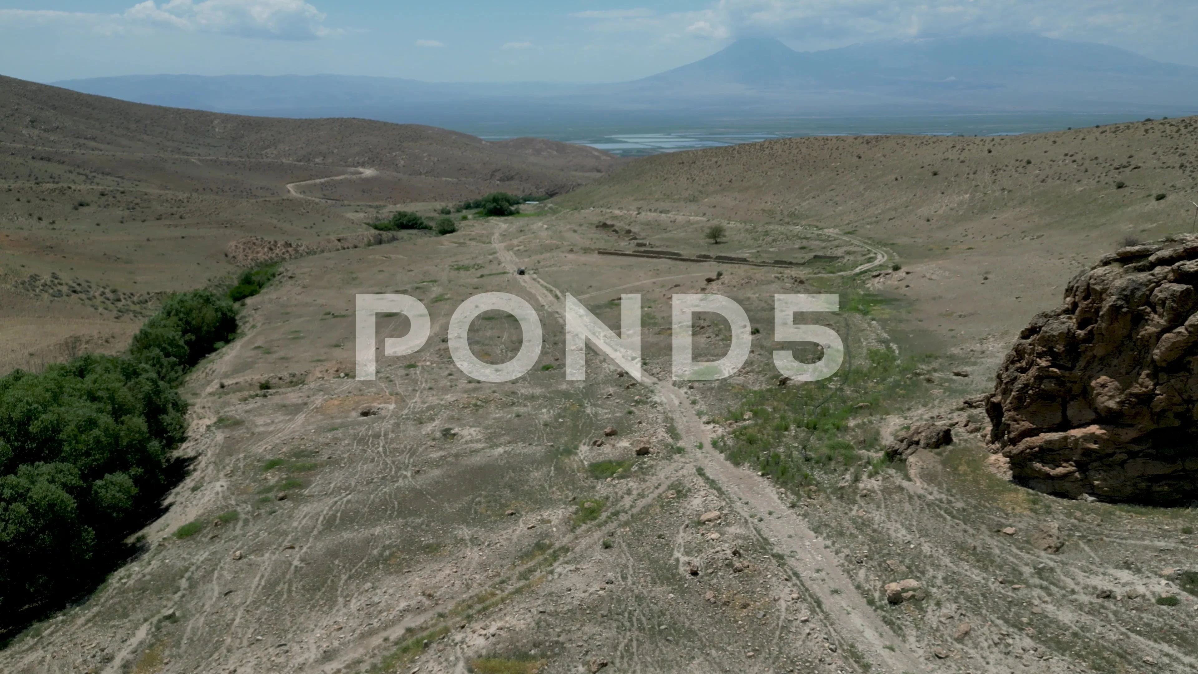 4k High definition drone video of the beautiful Araks valley Armenia