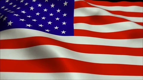 4K High Definition fnimation. USA American Flag. Stock Footage 102478889