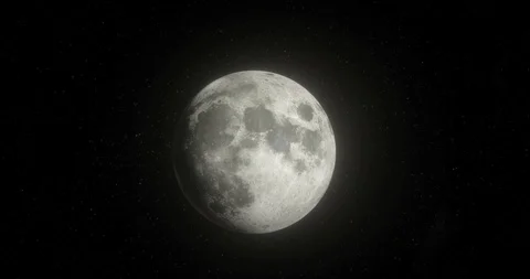 4K High detail 3D render of the Moon. Shot with slow zooming and rotating camera Stock Footage 105901809