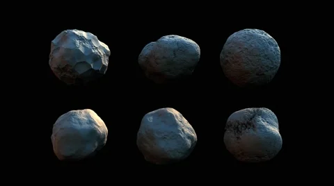 4k high detailed rotating asteroid or meteor texture Stock Footage