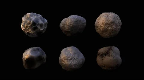4k high detailed rotating asteroid or meteor texture Stock Footage 45730307