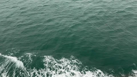 4K High Frame Rate Sea Waves and White Foam Wake 60fps Video stock 331972079