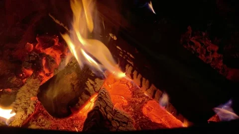 4K High Quality Campfire Close up. (LOG C color) Stock Footage 138129707