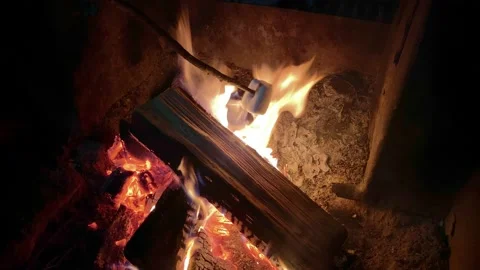4K High Quality Campfire roasting marsh mellows. (LOG C color) Stock Footage 138129660