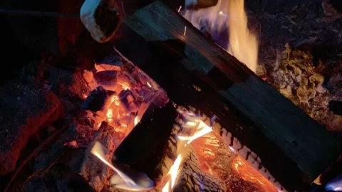 4K High Quality Campfire roasting marshmellows #2. (LOG C color) Stock Footage 138129697