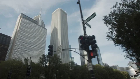 4K High Quality Chicago car running POV footage #3 (Prores 444 Color Corrected) Stock Footage 138907930