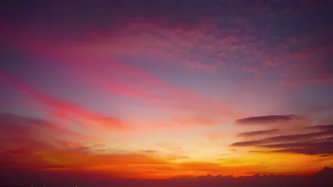 4K. High Quality. Time lapse beautiful golden sky sunset. Fast clouds mover in t Stock Footage 146729827
