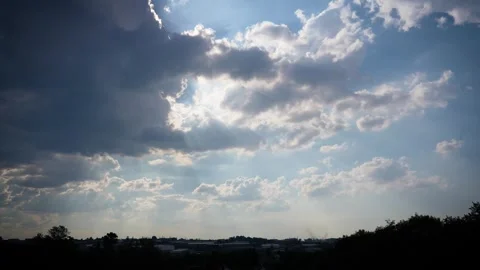 A 4K High Res timelapse of an impending storm sweeping over a suburban area Stock Footage 259099642
