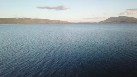 4K High-speed, drone flight over lake in Northern California Stock Footage 114500390