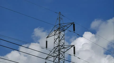 4K, high-voltage line (time lapse) 스톡 동영상 55725910