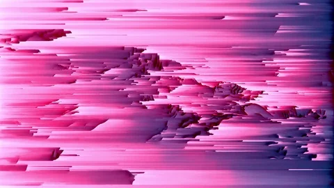 4K Highly Stylized Data Mosh Distortion, Pixel Sorting and Static Noise. Stock Footage 112310788