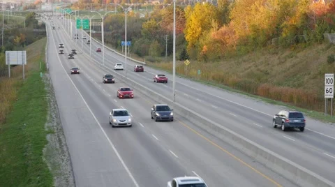 4K - Highway left view with no traffic Stock Footage 42245185