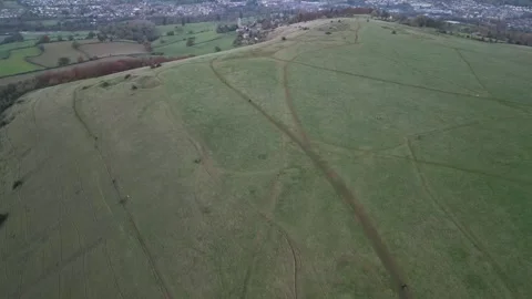 4K Hilltop - tilt down view Stock Footage 255749527