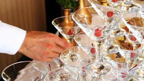 4k holiday glasses Stock Footage 96133633