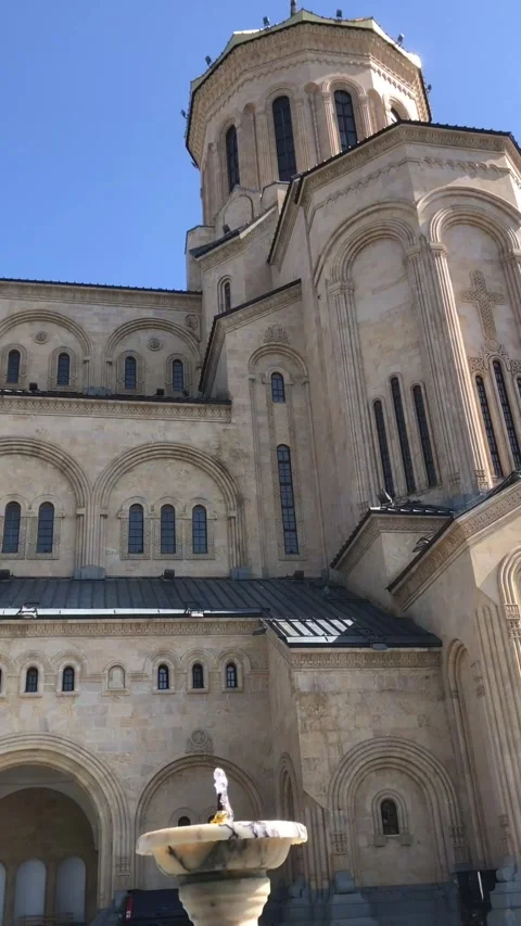4K The Holy Trinity Cathedral of Tbilisi, Georgia Stock Footage 324608894
