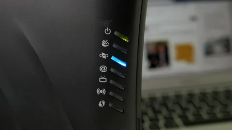 4K Home Network Wi-Fi Router Panning Stock Footage 53206437
