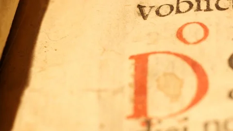 4K Horizontal sliding of a page of an old Gospel Stock Footage 70356720