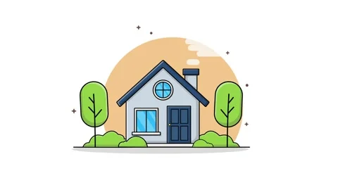 4k House Animation Video Stock Footage 274348863