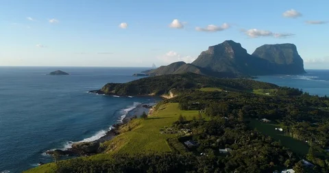 4K hovering Aerial View of Lord Howe Island,New South Wales,Australia Stock Footage 93292766