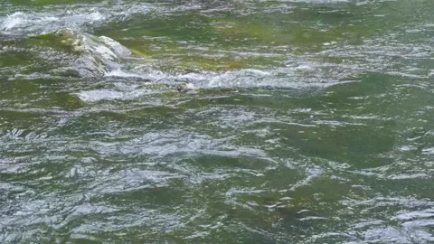 4K HQ: Swift River Currents &amp; Water Flow Texture Stock Footage 310314753